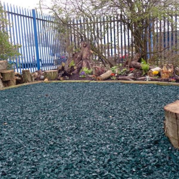 Play Area Rubber Chippings Green Play Area Rubber Chippings Green